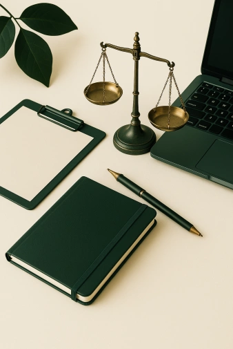 Modern legal web design illustration